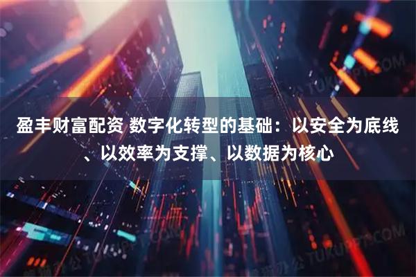 盈丰财富配资 数字化转型的基础:以安全为底线、以效率为支撑、以数据为核心